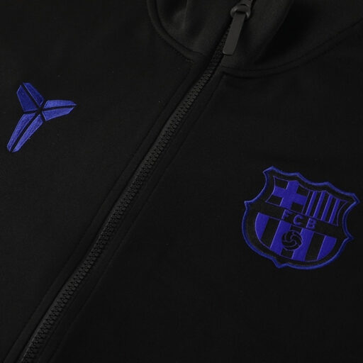 Veste de survêtement Barcelone 2025 26 Noir Violet Côté Droit
