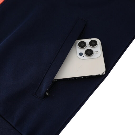 Veste de survêtement Barcelone 2025 26 Marine Orange Côté Droit