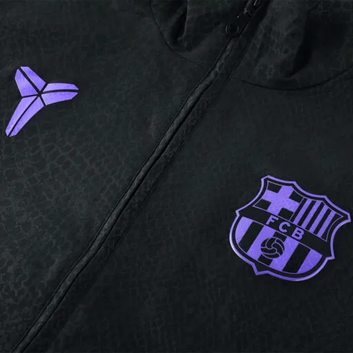 Barcelona Windbreaker Jacket 2025 26 Black Collar