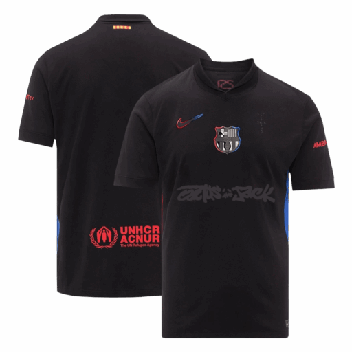 Maillot de football Barcelona X Travis Scott Away Gauche