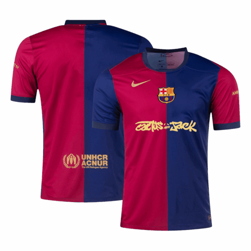 Maillot de football à domicile Barcelona X Travis Scott sur le côté gauche