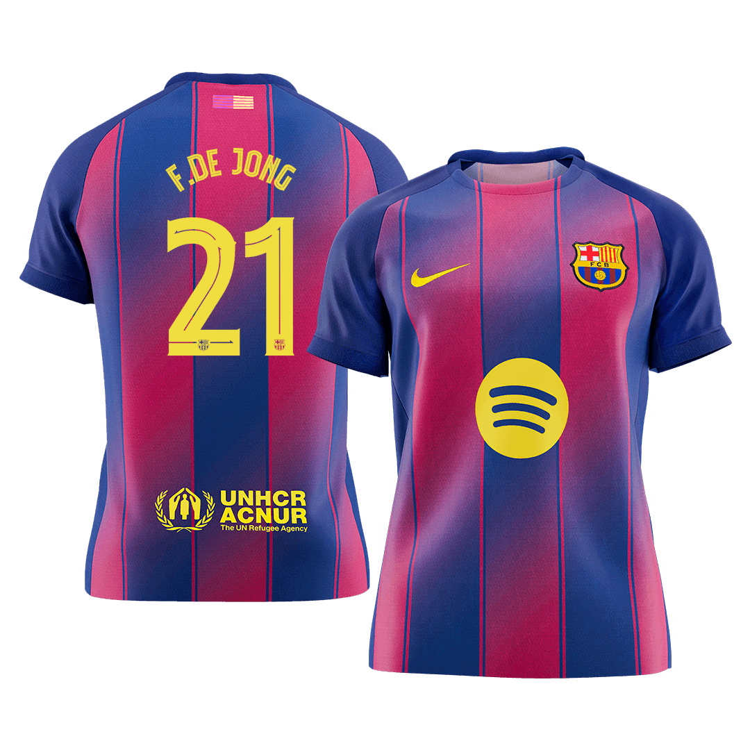 F.DE JONG #21 Barcelona Home Soccer Jersey 2025/26 - UCL - SoccerKit