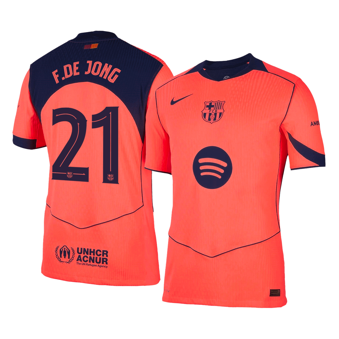 F.DE JONG #21 Barcelona Third Away Player Version Jersey 2025/26