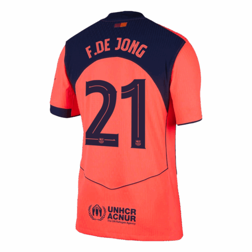 F DE JONG 21 Barcelona Troisième joueur extérieur Version Jersey 2025 26 UCL Gauche