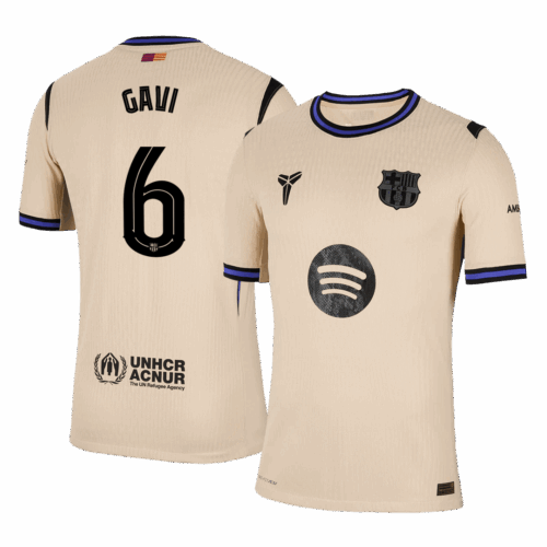 GAVI 6 Barcelona Away Player Version Jersey 2025 26 UCL Front