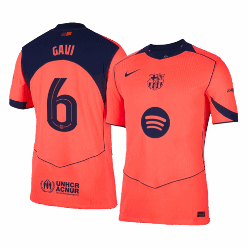 GAVI 6 Barcelona Third Away Player Version Jersey 2025 26 UCL Front