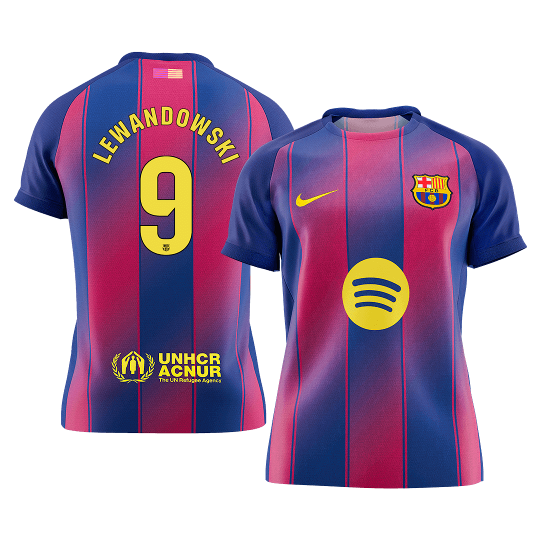 LEWANDOWSKI #9 Barcelona Home Soccer Jersey 2025/26 - SoccerKit