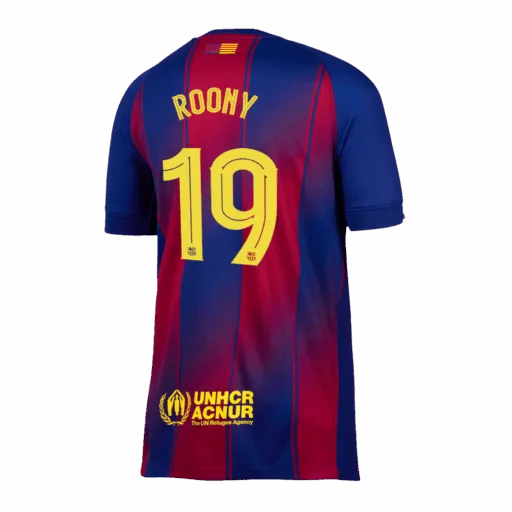 ROONY 19 Barcelona Home Soccer Jersey 2025 26 UCL Left-Side
