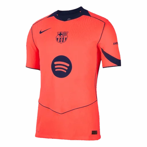 Parte trasera de la camiseta de fútbol versión jugador de tercera equipación del Barcelona ROONY 19 2025/26 UCL
