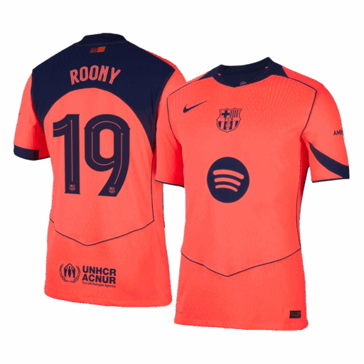 ROONY 19 Barcelona Third Away Player Version Jersey 2025 26 UCL Front