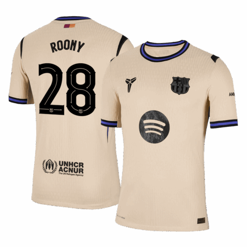 ROONY 28 Barcelona Away Player Version Jersey 2025 26 UCL Front