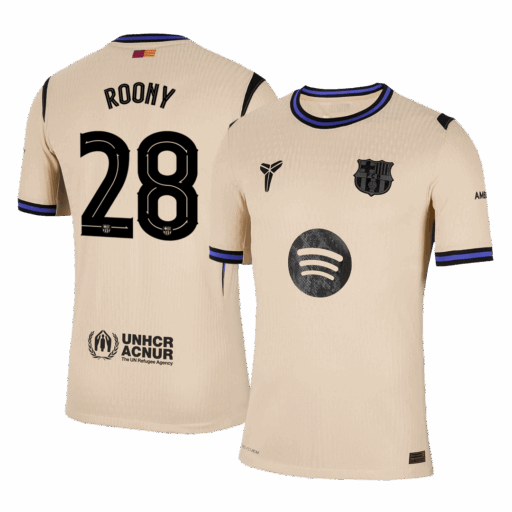 ROONY 28 Barcelona Away Player Version Jersey 2025 26 UCL Front