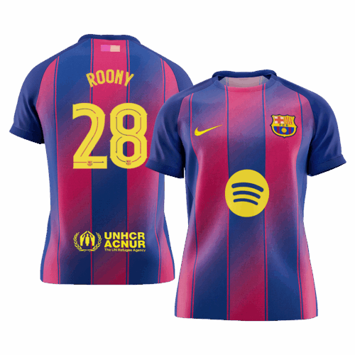 ROONY 28 Maillot de football à domicile Barcelone 2025 26 UCL Front
