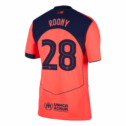 ROONY 28 Barcelona Troisième Version Joueur Extérieur Jersey 2025 26 Gauche