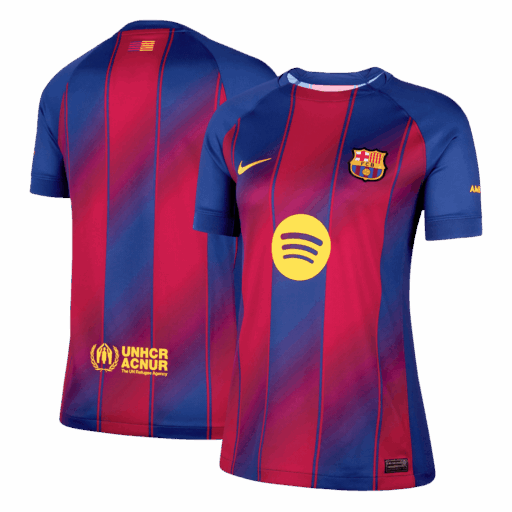 Camiseta de local Barcelona femenina 2025 26 Lado izquierdo