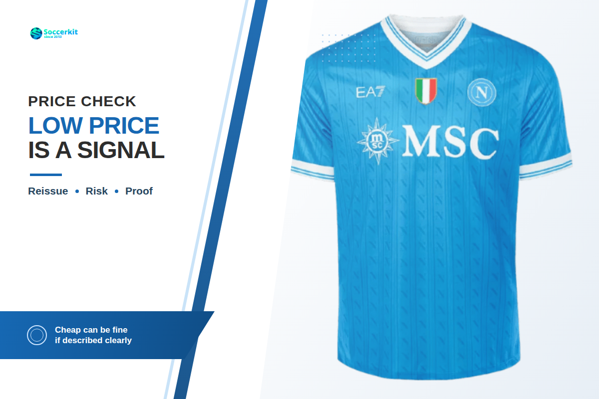 Price is a risk signal, not proof — SoccerKit