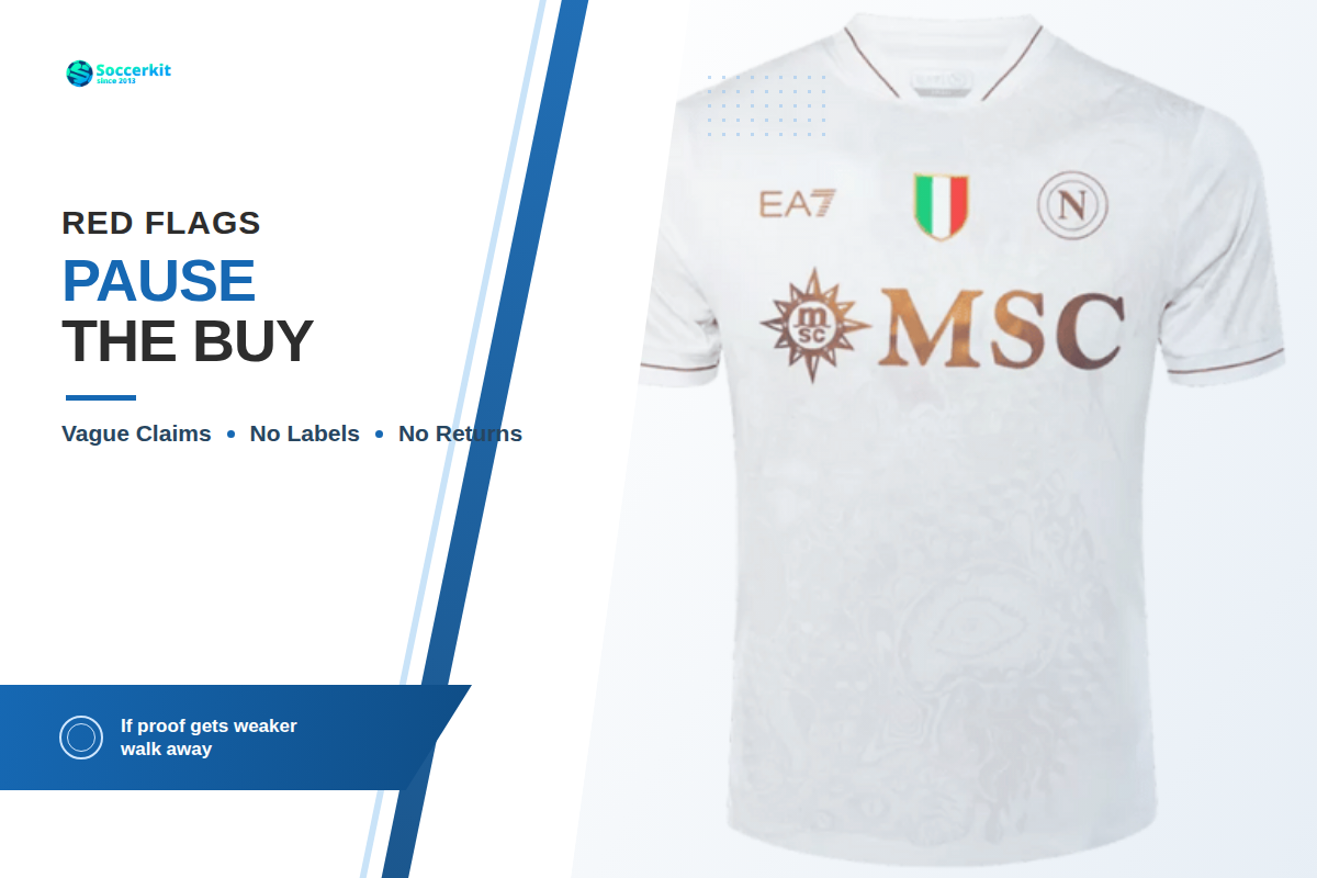Red flags that should pause the purchase — SoccerKit