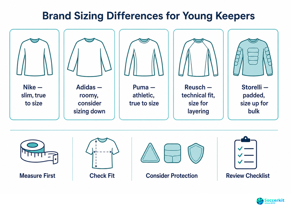 Brand Sizing Differences for Young Keepers — SoccerKit