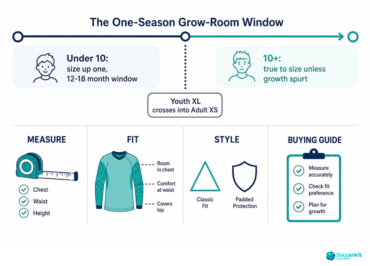 Sizing for Growth: The One-Season Grow-Room Window — SoccerKit