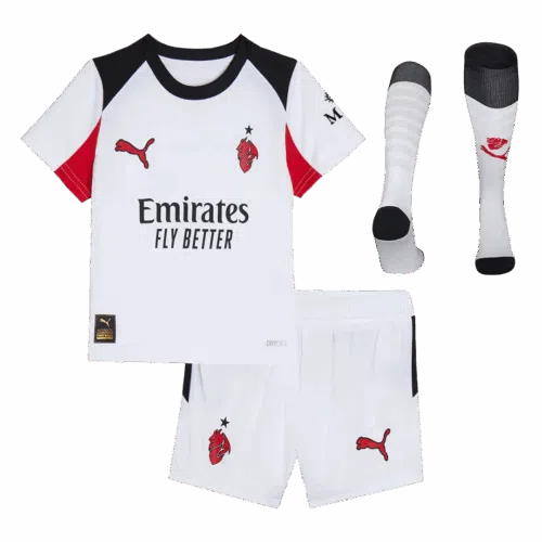 AC Milan Away Kids Soccer Maillots Kit complet 2025 26 Avant