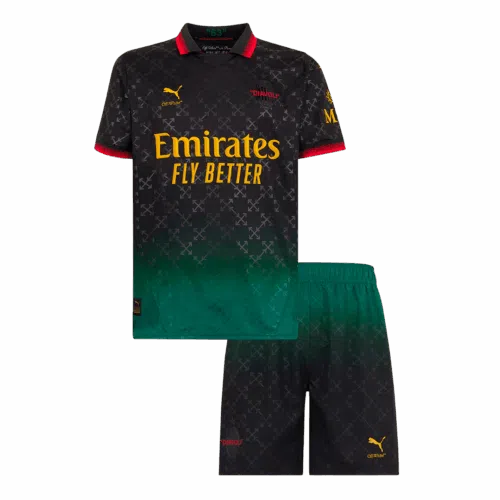 AC Milan Fourth Away Kids Soccer Jerseys Kit Front