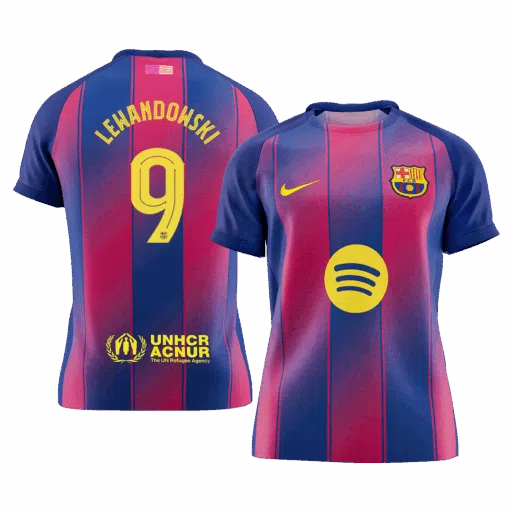 LEWANDOWSKI #9 Barcelona Home Soccer Jersey 2025/26 - UCL - SoccerKit