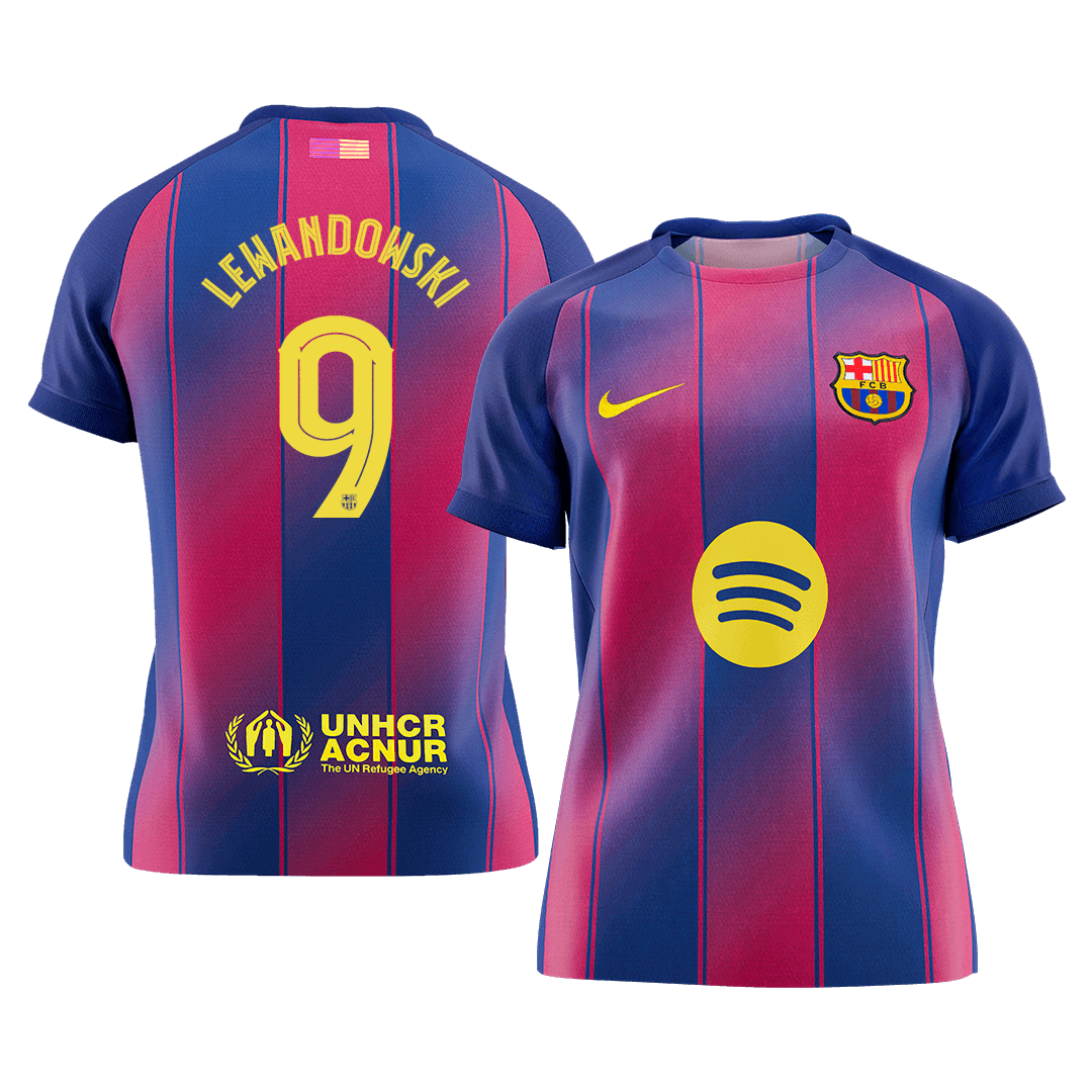 LEWANDOWSKI #9 Barcelona Home Soccer Jersey 2025/26 - UCL - SoccerKit