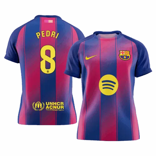 PEDRI 8 Barcelona Home Soccer Jersey 2025 26 Front PEDRI 8 Barcelona Home Soccer Jersey 2025 26 Front