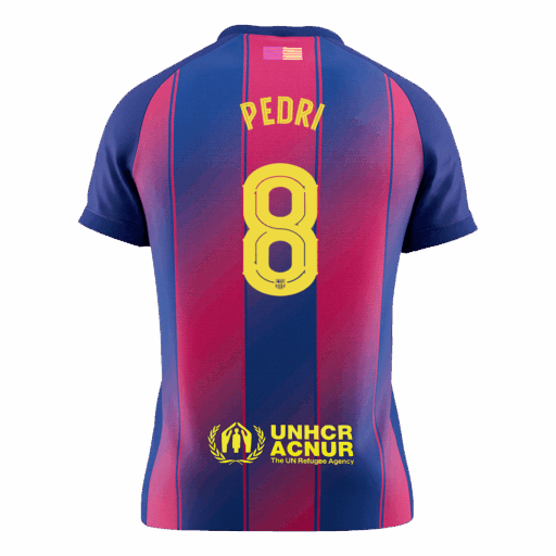 PEDRI 8 Camiseta Barcelona Home Soccer 2025 26 UCL Atrás