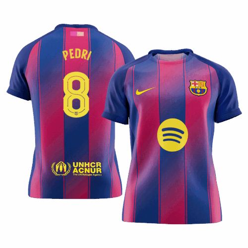 PEDRI 8 Maillot de football à domicile Barcelone 2025 26 UCL Front