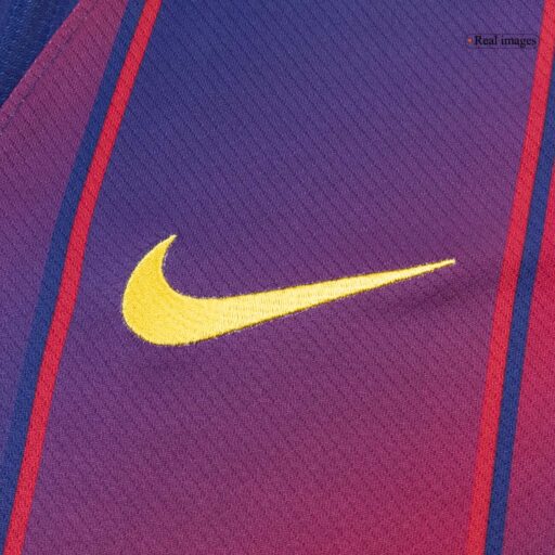 RAPHINHA 11 Barcelona Home Soccer Jersey 2025 26 Collar