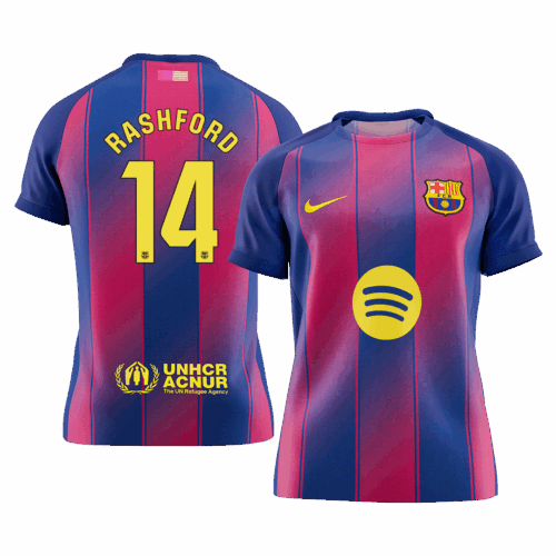 RASHFORD 14 Barcelona Home Soccer Jersey 2025 26 Front