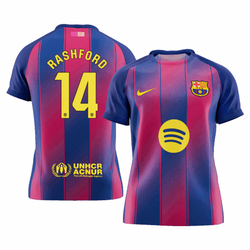 RASHFORD 14 Barcelona Home Soccer Jersey 2025 26 Front