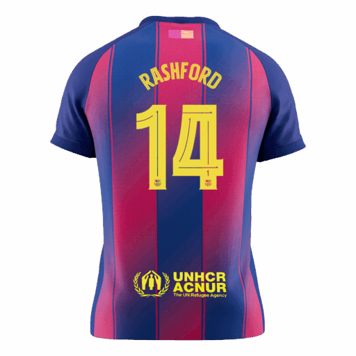 RASHFORD 14 Barcelona Home Soccer Jersey 2025 26 UCL Back