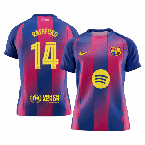 RASHFORD 14 Barcelona Home Soccer Jersey 2025 26 UCL Front