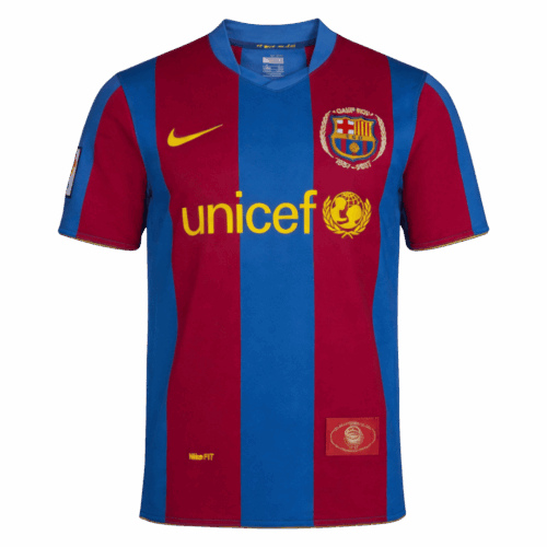 Retro Jersey Barcelona Home 2007 08 50th Anniversary Front
