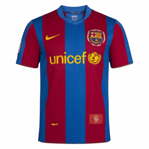 Retro Jersey Barcelone Accueil 2007 08 Front du 50e anniversaire