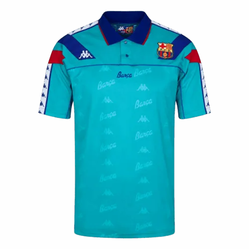Retro Soccer Jersey Barcelona Away 1992 95 Front Retro Soccer Jersey Barcelona Away 1992 95 Front