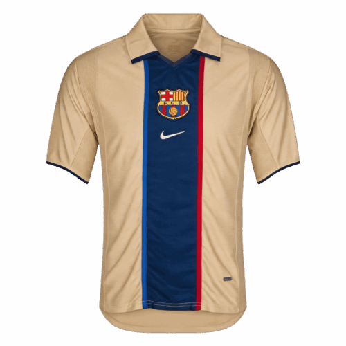 Retro Soccer Jersey Barcelona Away 2001 03 Front