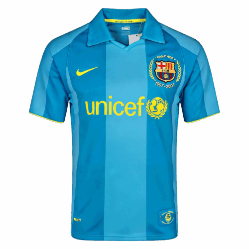 Maillot Retro Soccer Barcelone Extérieur 2007 08 Avant