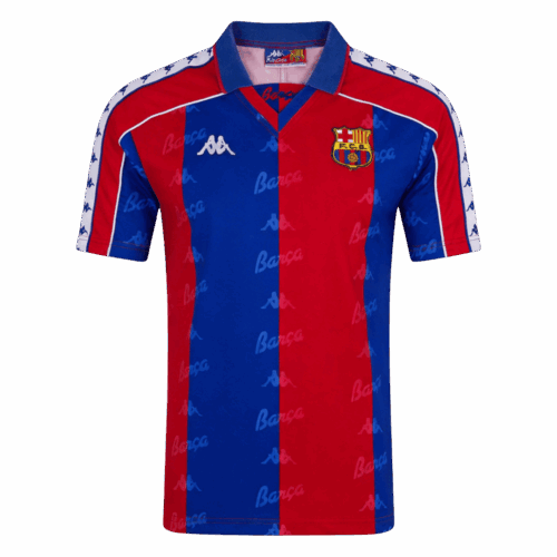 Maillot Retro Soccer Barcelone Accueil 1992 95 Front