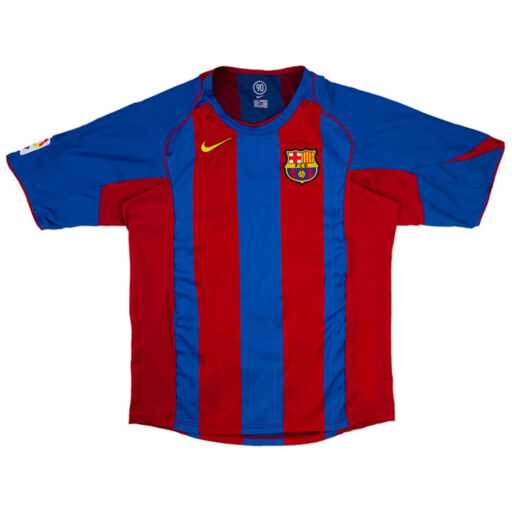 Retro Soccer Jersey Barcelona Home 2004 05 Back
