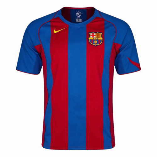 Maillot Retro Soccer Barcelone Accueil 2004 05 Front