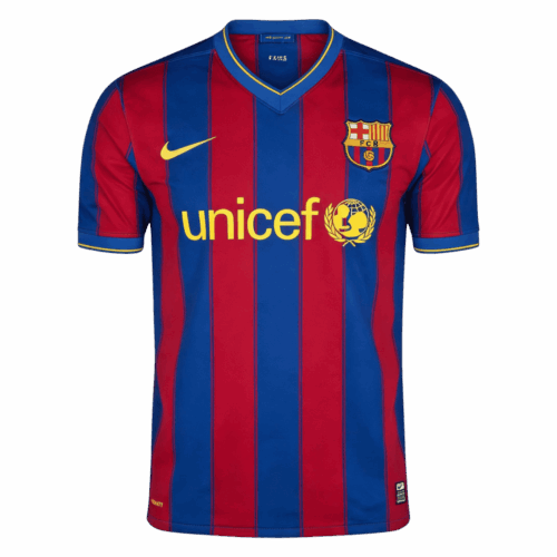Maillot Retro Soccer Barcelone Accueil 2009 10 Front