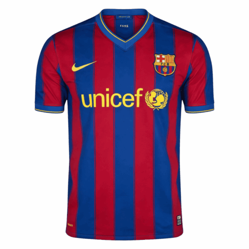 Maillot Retro Soccer Barcelone Accueil 2009 10 Front