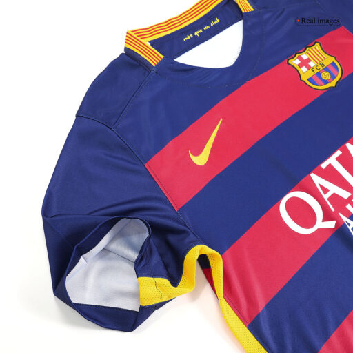 Maillot Retro Soccer Barcelone Accueil 2015 16 Badge