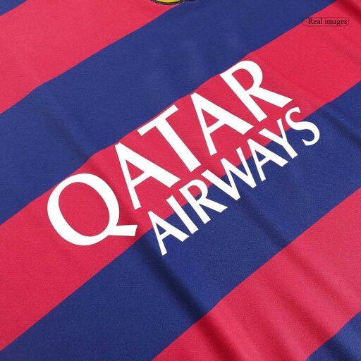Maillot Retro Soccer Barcelone Accueil 2015 16 Manches