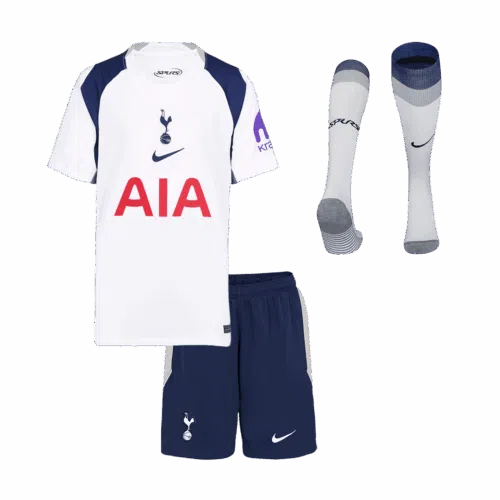 Tottenham Hotspur Home Kids Soccer Jerseys Full Kit 2025 26 Front