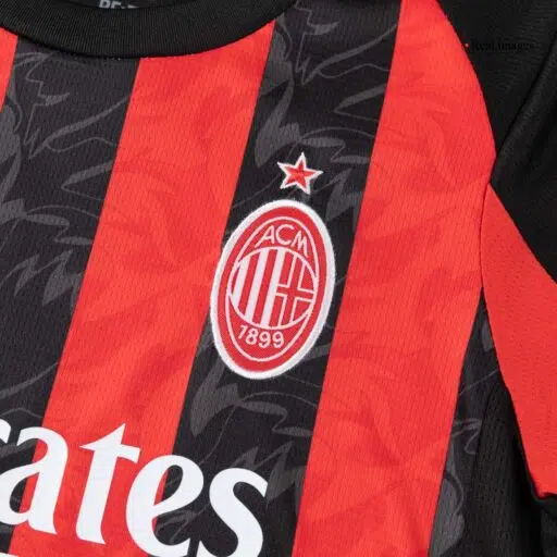 AC Milan Home Kids Soccer Jerseys Kit 2025 26 Right-Side
