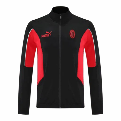 AC Milan Jacket Tracksuit 2025/26 Black - SoccerKit